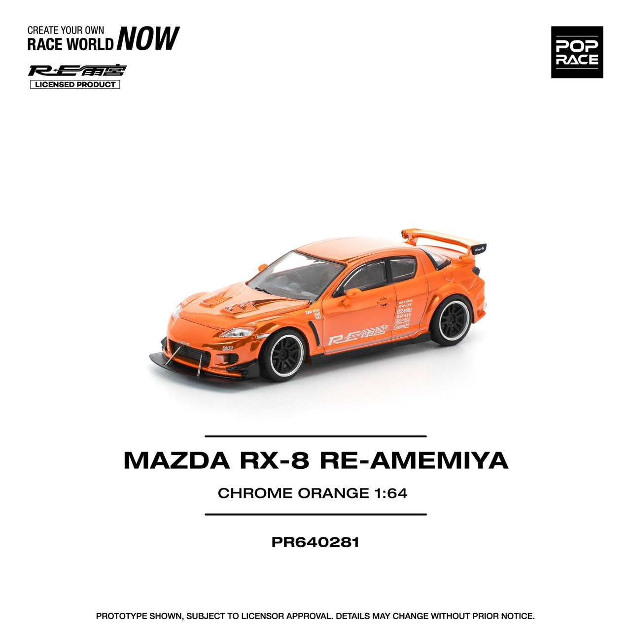 Pop Race x Enigma 1:64 Mazda RX-8 RE-AMEMIYA Orange – Little