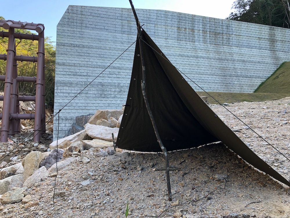 東ドイツ軍ポンチョ1枚張り : 週末Camper R_PaPa