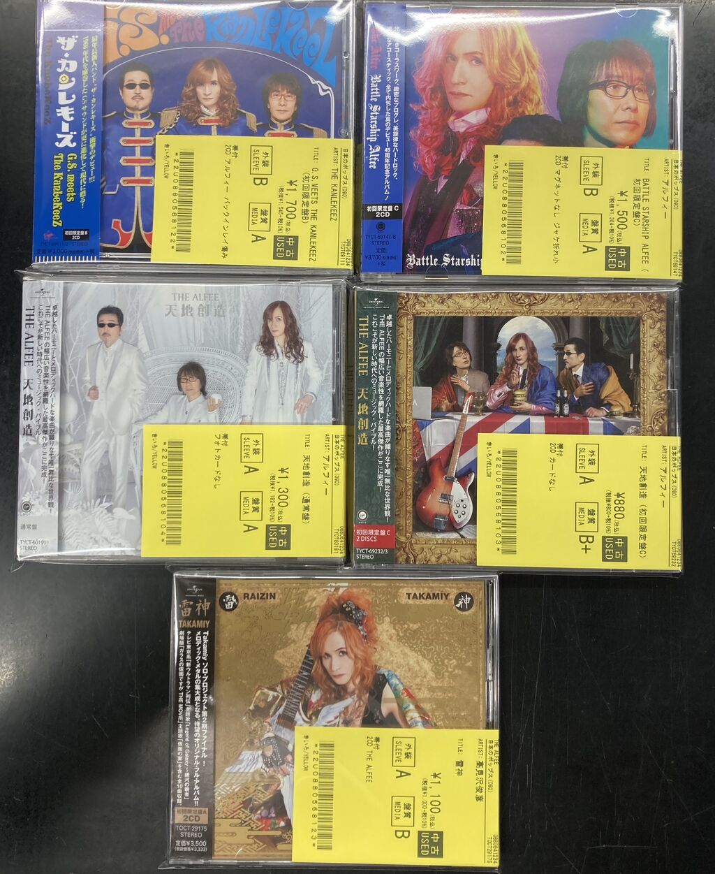 6/14(土)THE ALFEEアイテム新着中古情報《アルフィーBlu-ray,CD,書籍