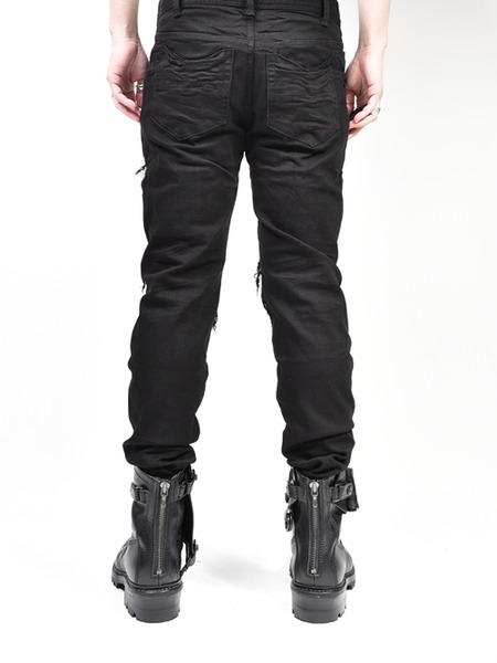 JULIUS[ユリウス] / GORDINI 737PAM26-BK CRASH DENIM PANTS