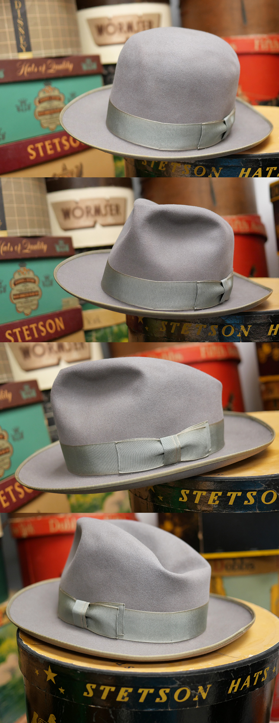 1950s ROYAL STETSON BANTAM フェドラ グレー 7 3/8 アメリカ製