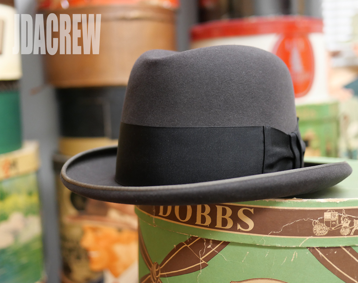 1960年代】DOBBS TWENTY ヴィンテージホンブルグハット グレー 7 1/4