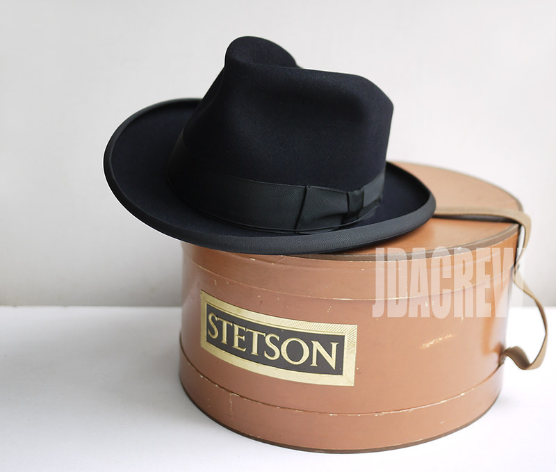 ステットソン】1950's STETSON ホンブルグ・ブラック 59cm