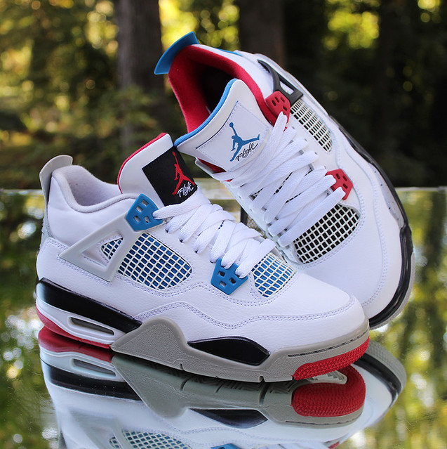 Nike Air Jordan 4 Retro What The Size 6Y White Multicolor … | Flickr