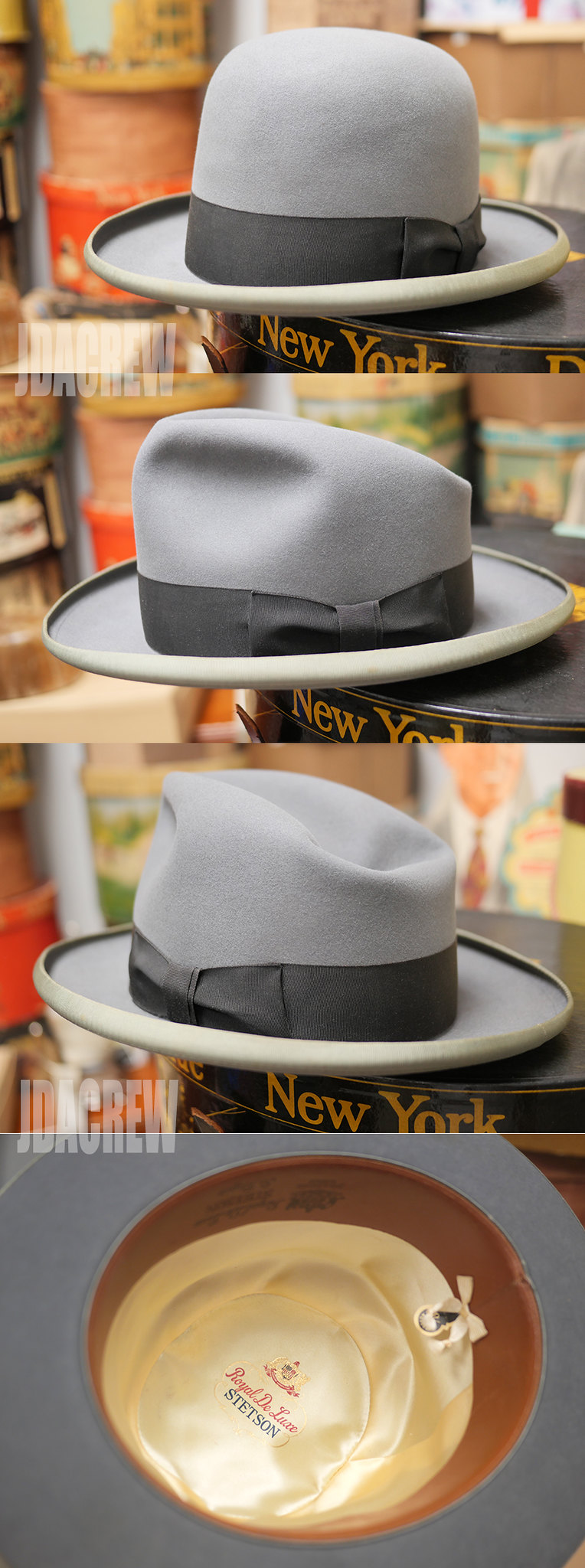 STETSON St.Regisホンブルググレービンテージハット