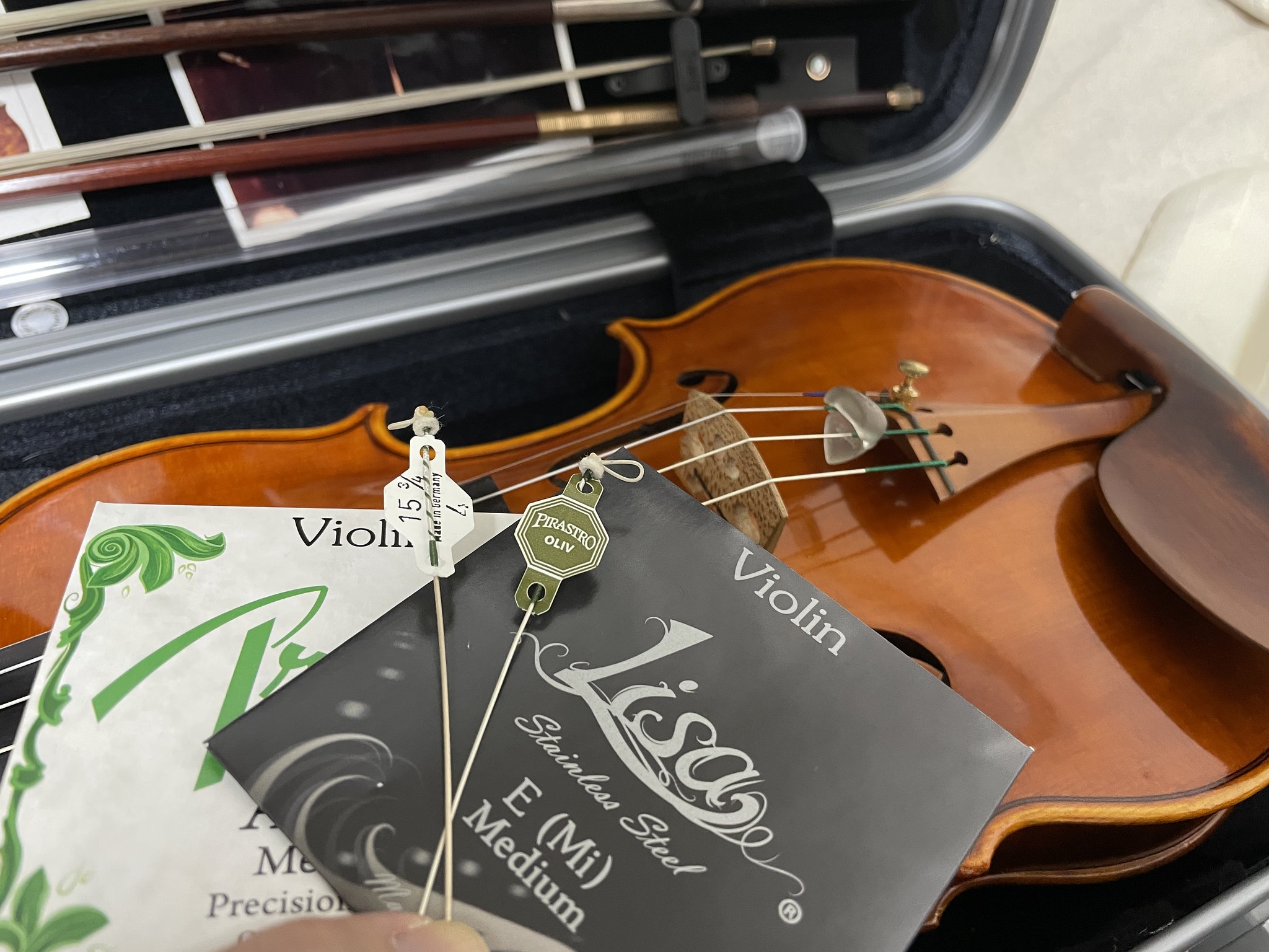 美品】2週間のみ使用PIRASTROOLIVバイオリン弦セットオリーブ 美品】2