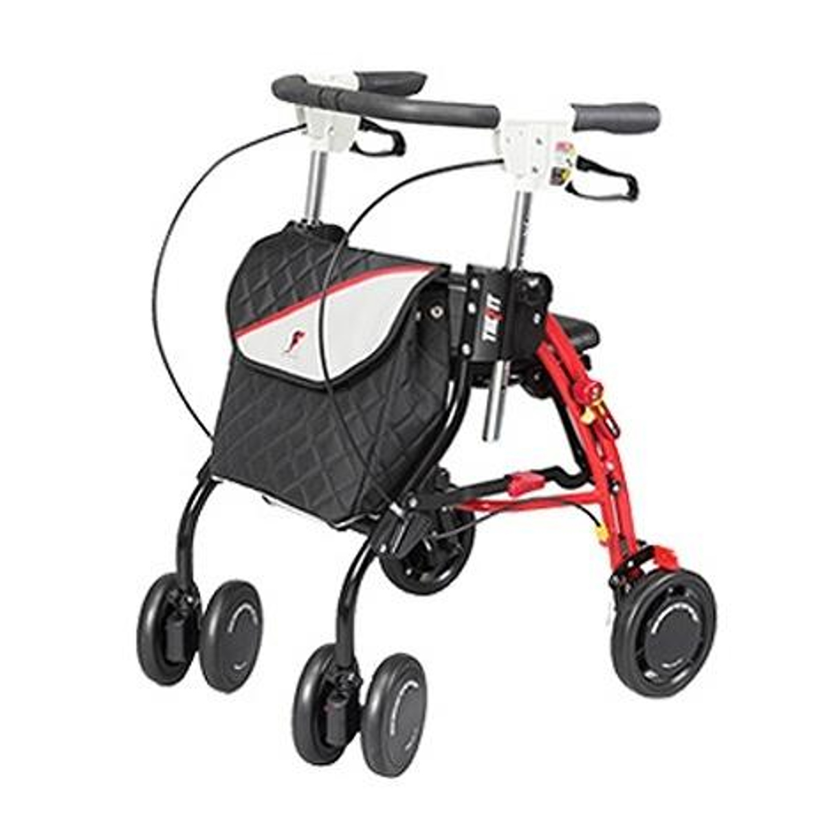 歩行車 介護 ザ・フィット 抑速付き 折りたたみ バッグ付き 高さ調整