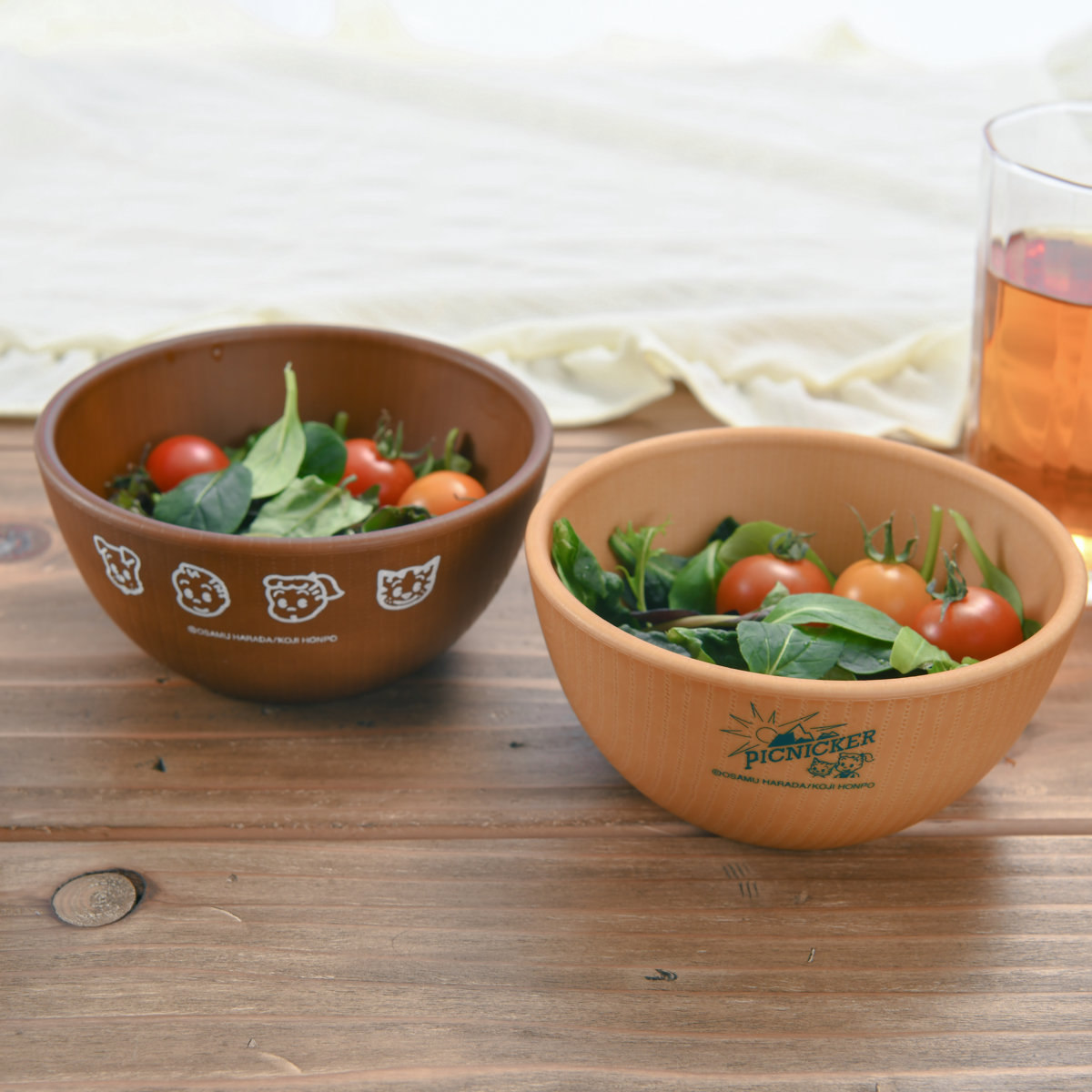 ボウル 13cm OSAMU GOODS 木目調 プラスチック （ 食洗機対応 電子