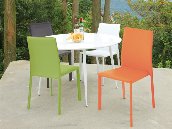 ダイニングチェア 4脚セット スタッキングチェア BRIGHT 座面高43cm