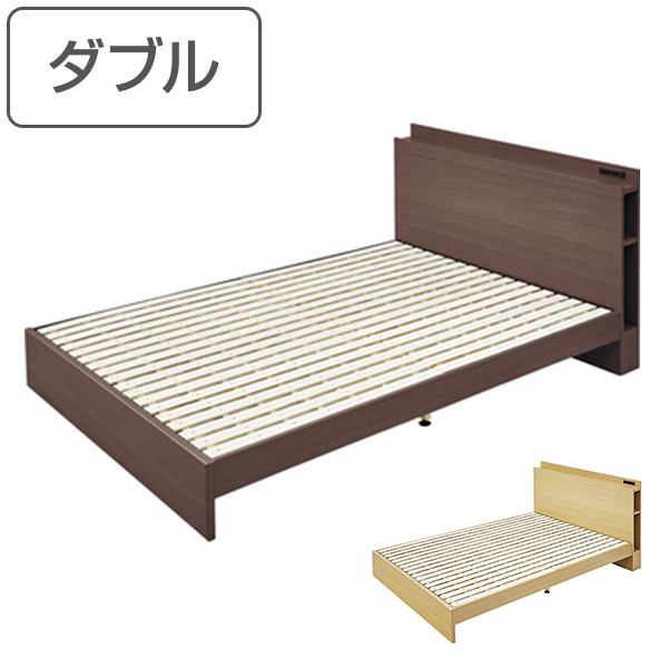 dショッピング |ベッド ダブルベッド すのこベッド 収納 宮付