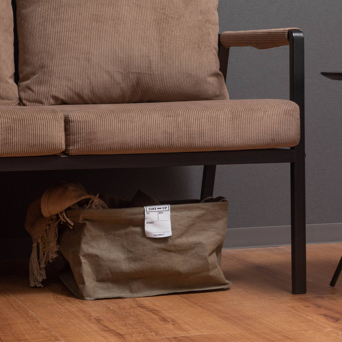 ソファ 幅114cm 2人掛け （ 肘付き コーデュロイ 脚付き コンパクト