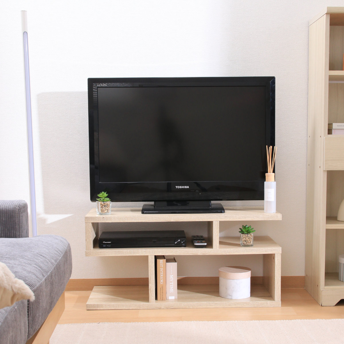 テレビ台 幅79.2cm S字型 シンプル 木製 （ TV台 TVボード テレビ