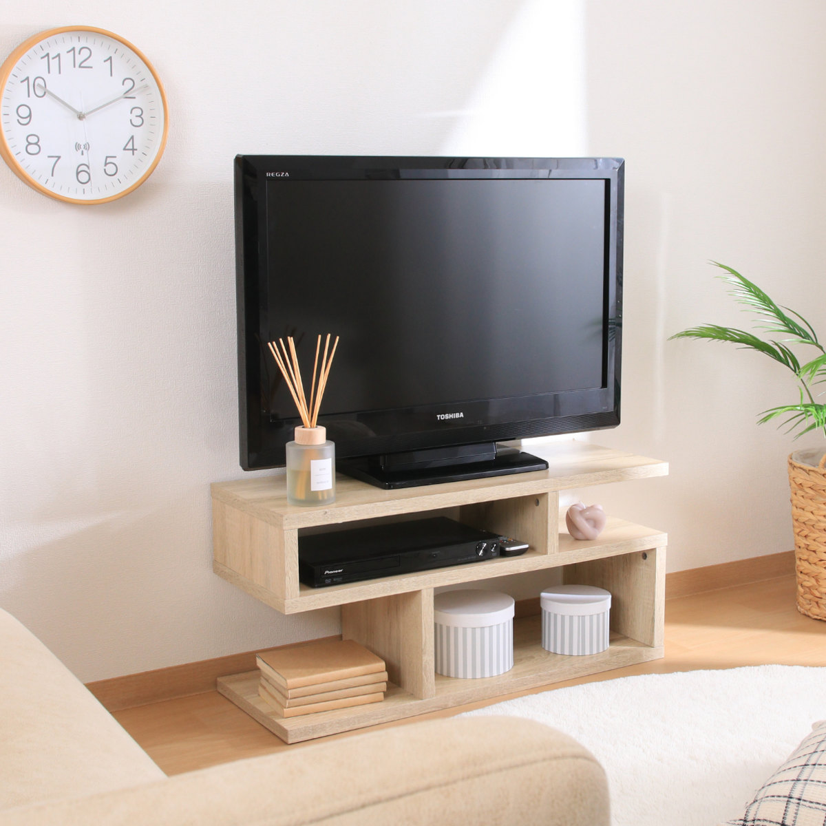 テレビ台 幅79.2cm S字型 シンプル 木製 （ TV台 TVボード テレビ