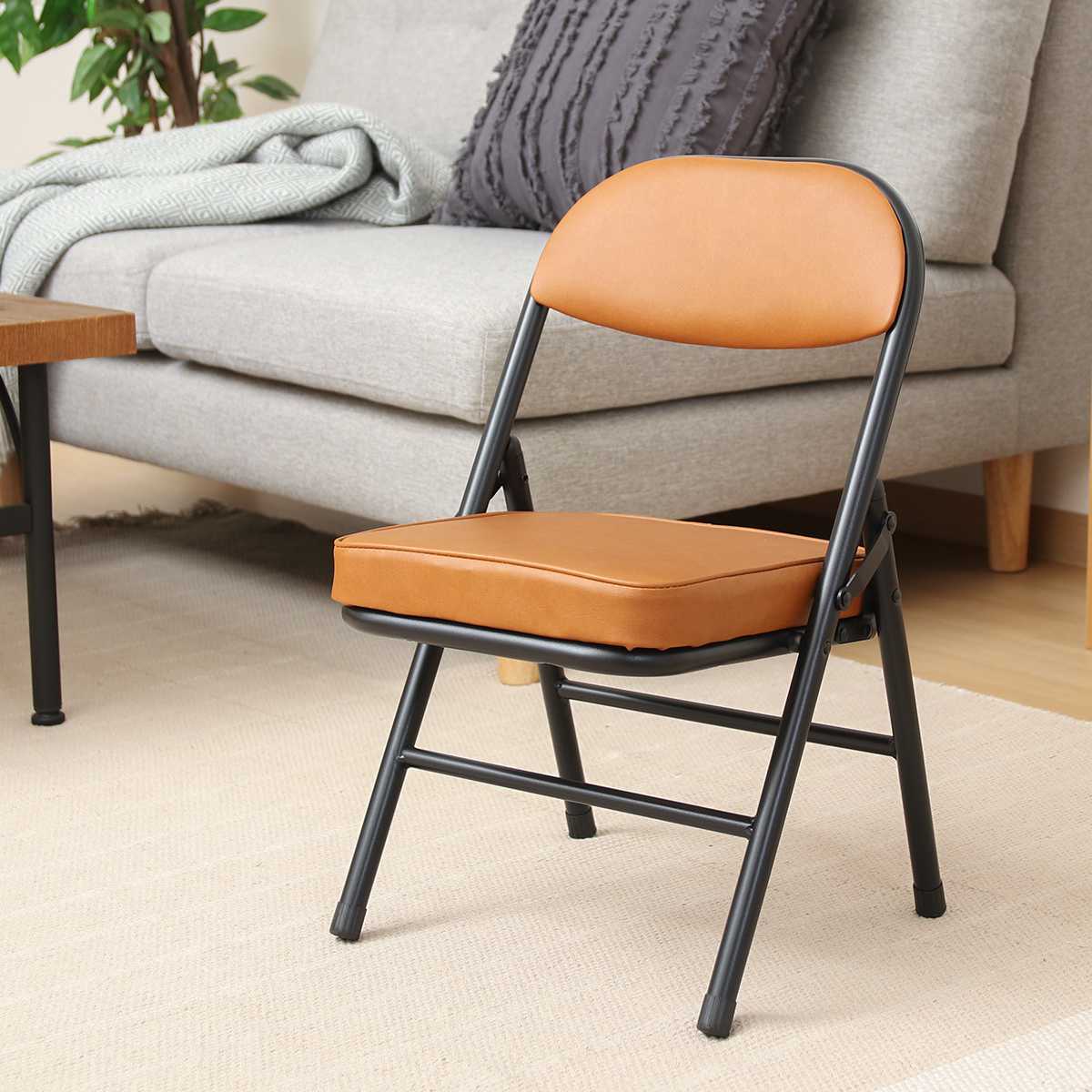 折りたたみ椅子 ロータイプ 2脚セット コンパクト （ チェア 折り畳み