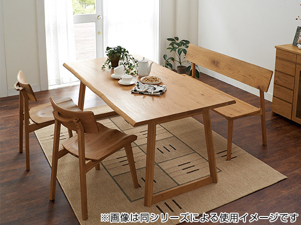 ダイニングテーブル 幅180cm 天然木 オーク無垢材 （ 開梱設置 6人掛け