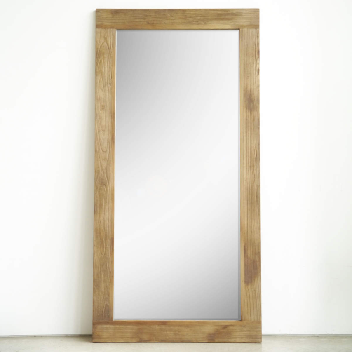 スタンドミラー 天然木 全身 木枠 90x180cm （ 開梱設置 大きめ