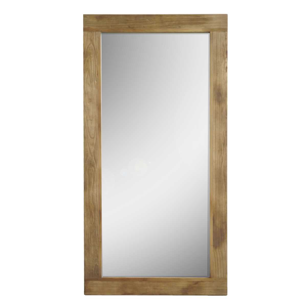 スタンドミラー 天然木 全身 木枠 90x180cm （ 開梱設置 大きめ