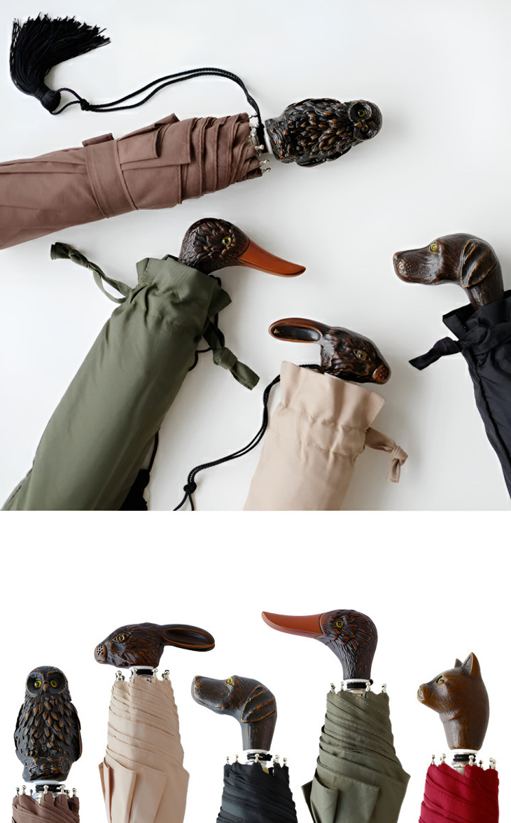 折りたたみ傘 晴雨兼用 GUY DE JEAN FoldingUmbrella 動物 手動式