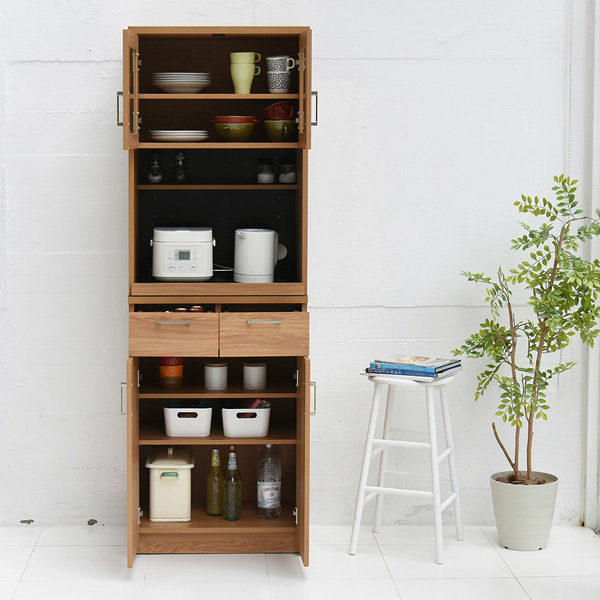 レンジ台 幅60.5cm キッチンラック 食器棚 北欧風 Keittio