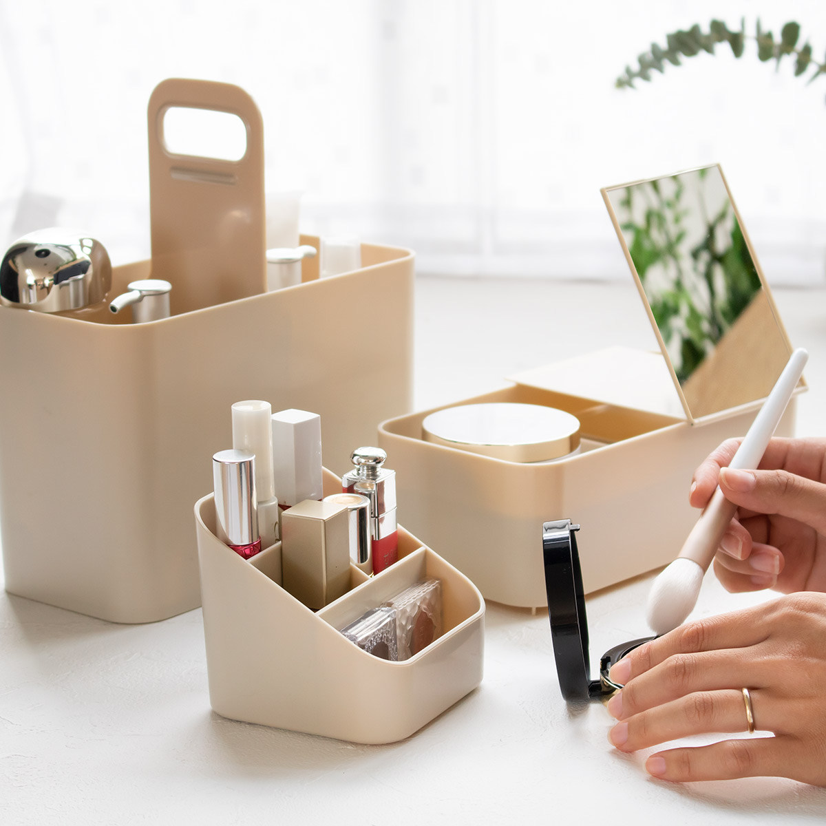 dショッピング |メイクボックス Like-it 持ち運び ライクイット 鏡付き