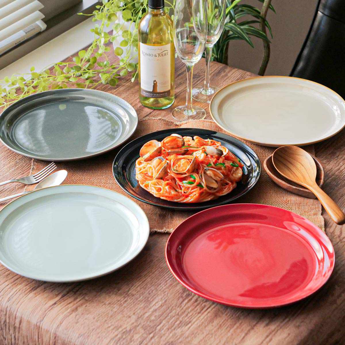 プレート 23cm HINATA 陶器 （ 食洗機対応 電子レンジ対応 皿 平皿 中