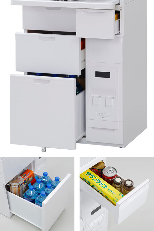 dショッピング |レンジラック キャビー 幅56.5cm 米収納12kg （ 日本製