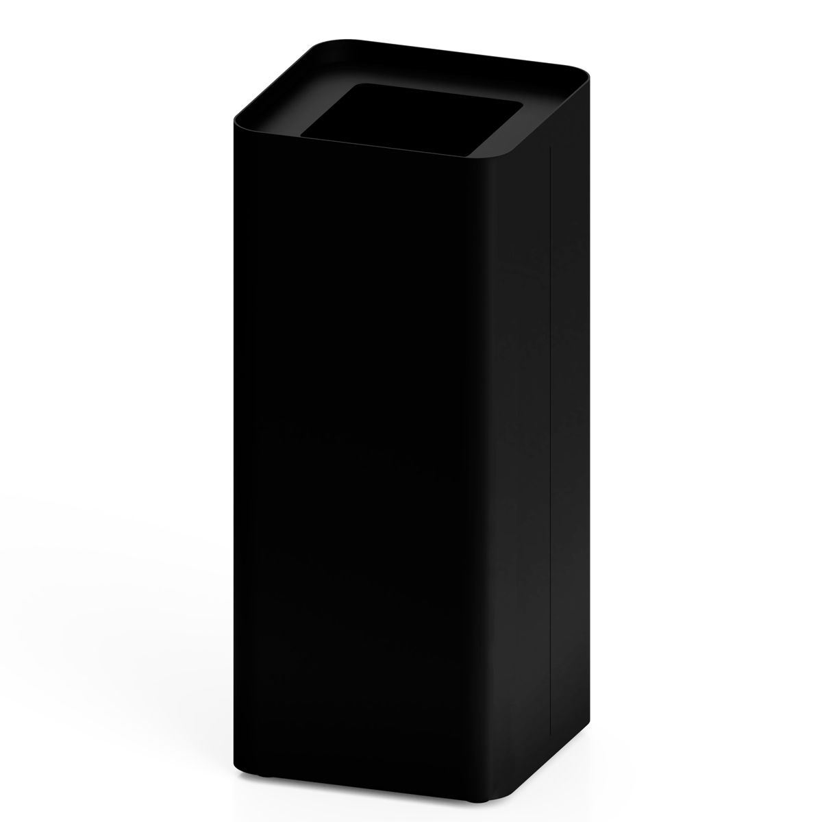 屋内用ゴミ箱 44L 角穴蓋 ブラック色 業務用ダストボックス 屑S・屑入