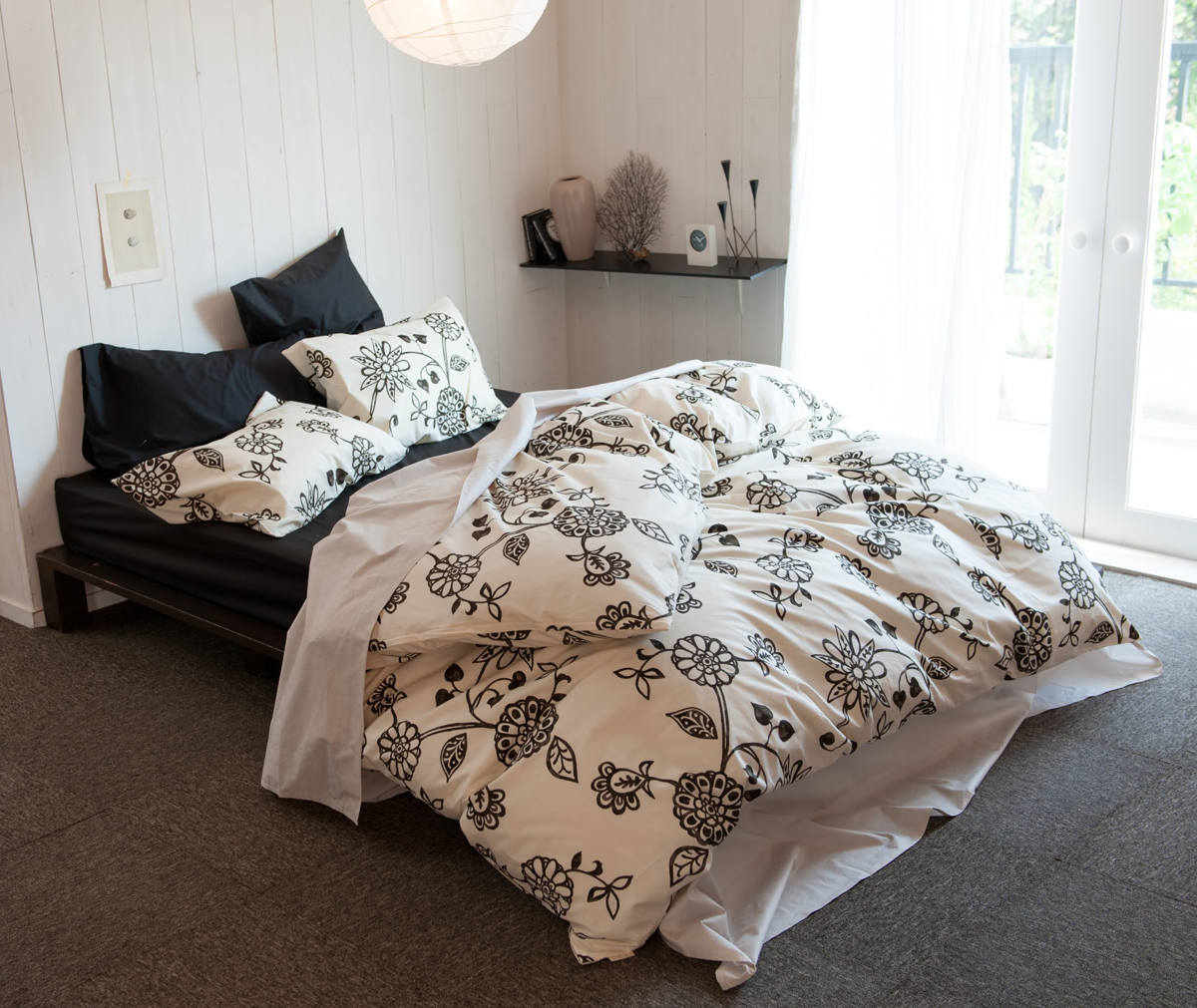 掛け布団カバー Fab the Home ダブル エイジア 花柄 綿100％ （ 布団