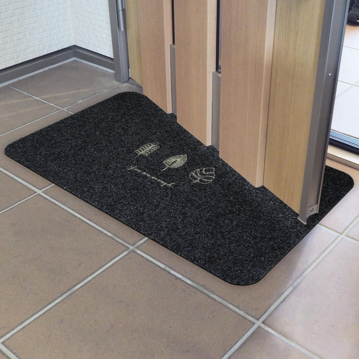 玄関マット 屋外兼用 45x75cm 厚さ1.3cm Leaf （ エントランスマット
