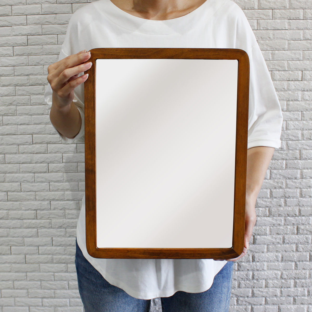 ウォールミラー 木製フレーム 30cm×40cm アコウスティック – ハウジー