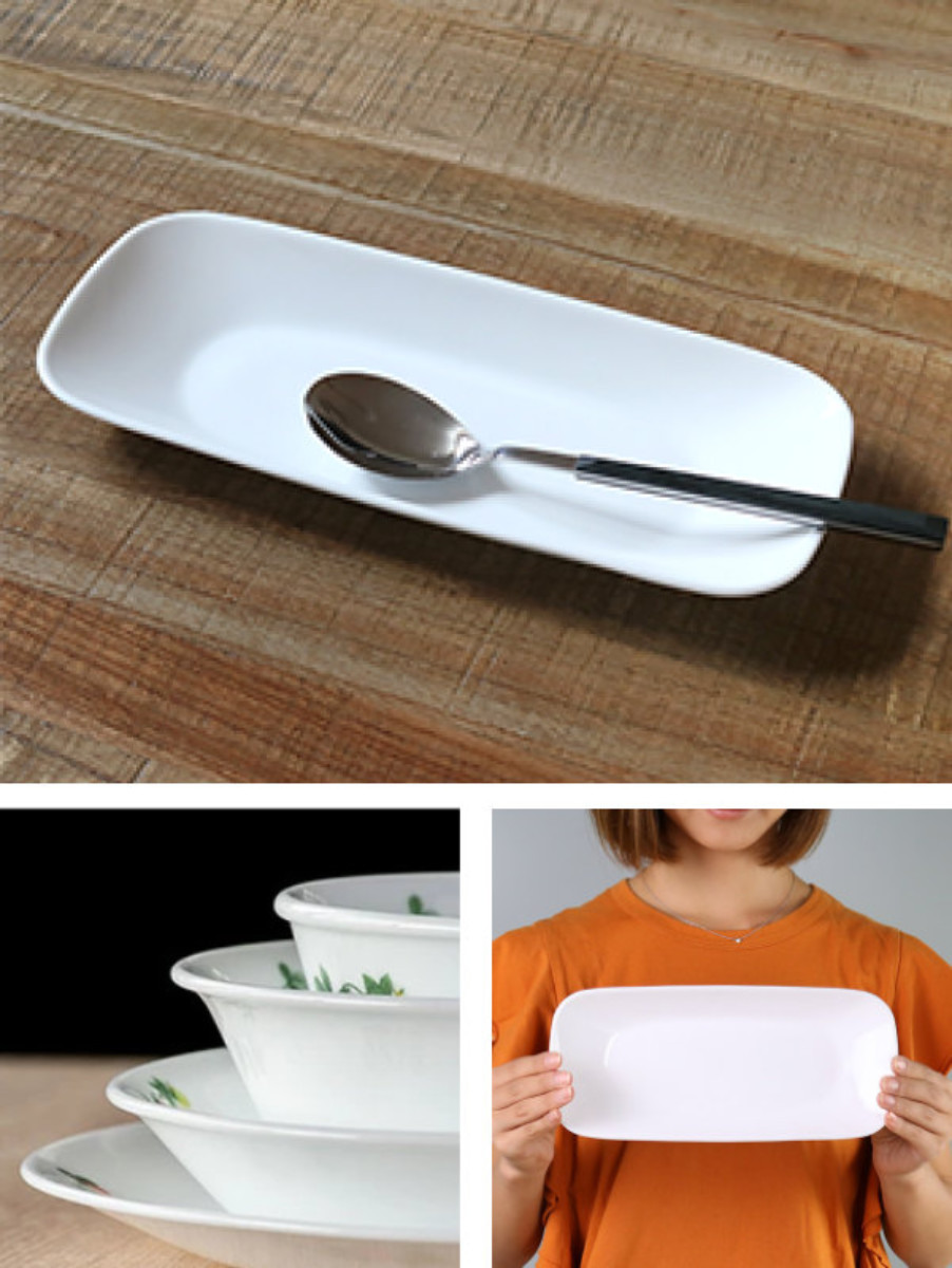 プレート 26.5cm スクエア CORELLE ケイユクッカ 強化ガラス （ 食洗機