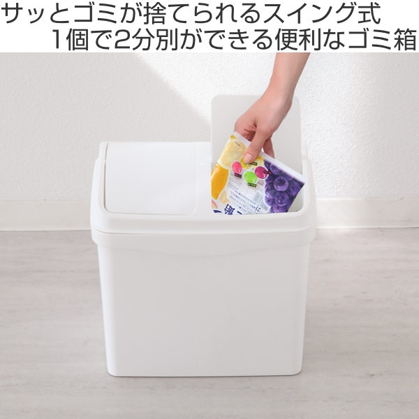 dショッピング |ゴミ箱 20L 分別 ふた付き スイング式 リビング