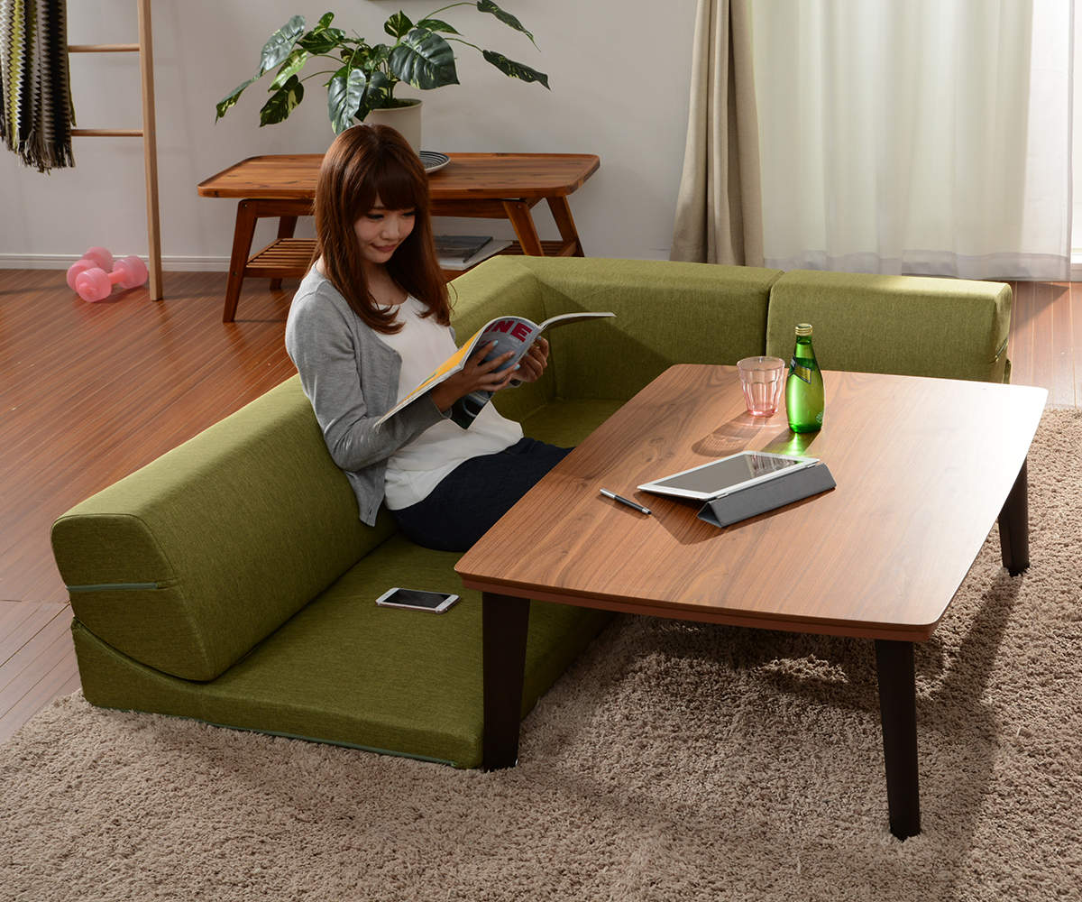 ソファ ローソファ コーナーソファー3点セット タスク （ フロアソファ