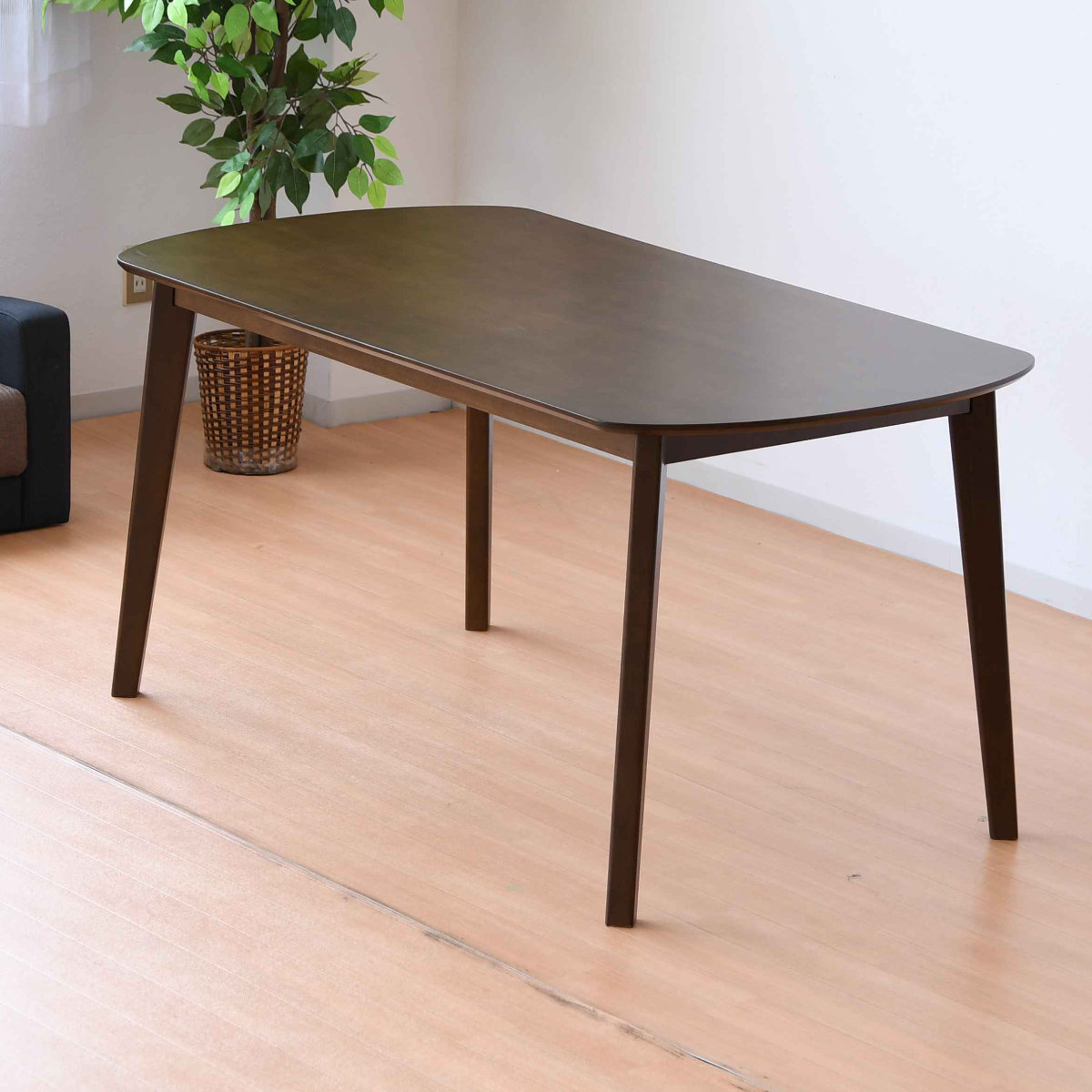 ダイニングテーブル 4人掛け 木目 幅150cm （ 奥行80cm ダイニング