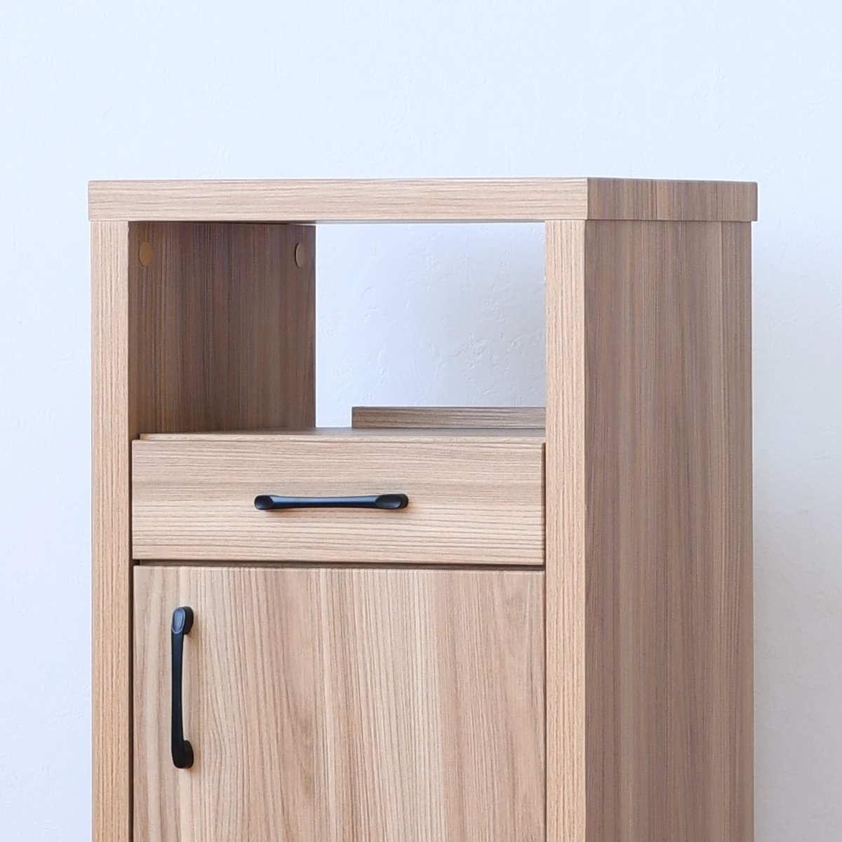 ファックス台 オーク柄 ナチュラルデザイン 幅45cm （ 電話台 ルーター