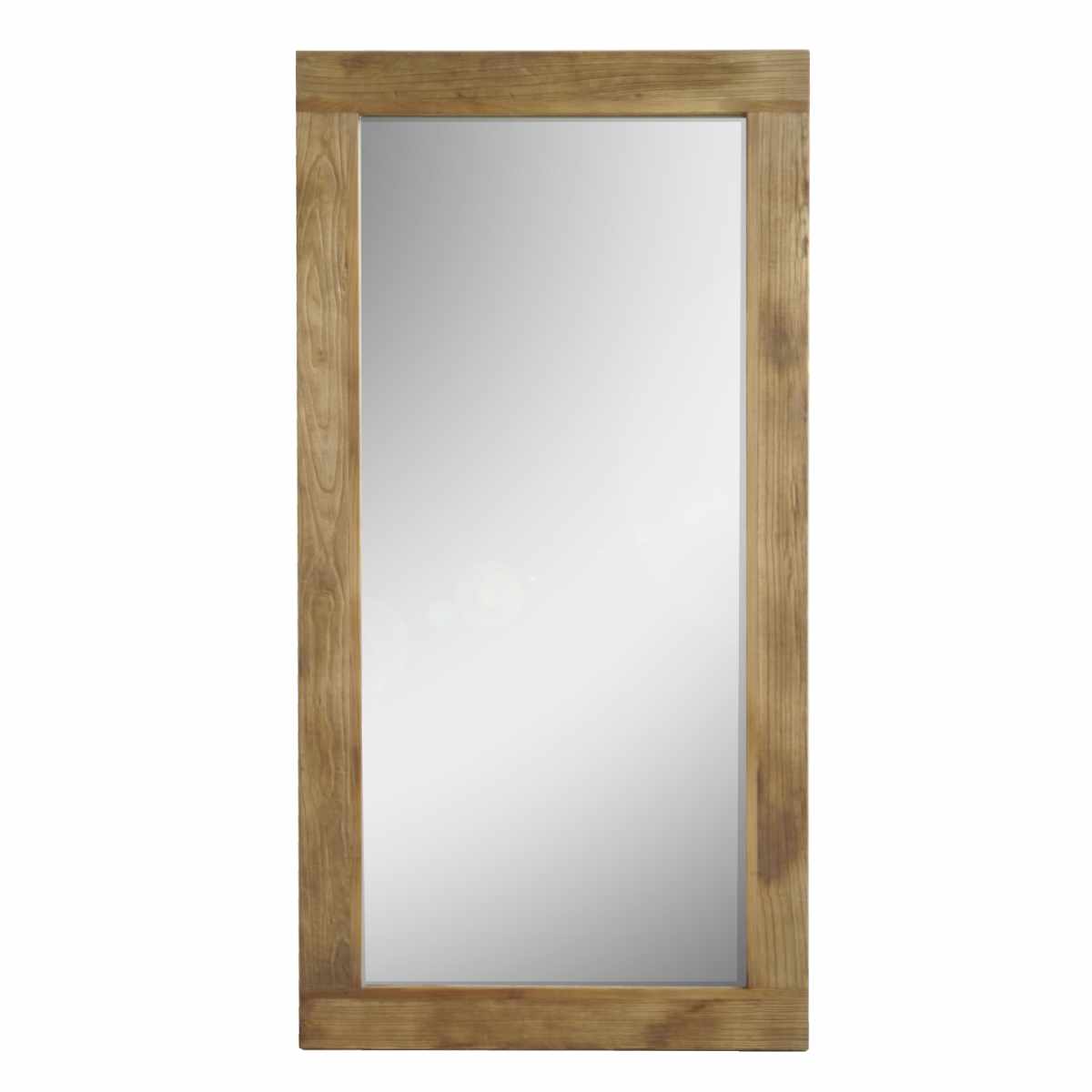 スタンドミラー 天然木 全身 木枠 90x180cm （ 開梱設置 大きめ