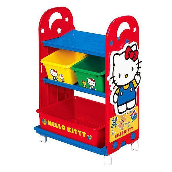 dショッピング |おもちゃ 収納ラック 3段 ハローキティ トイ