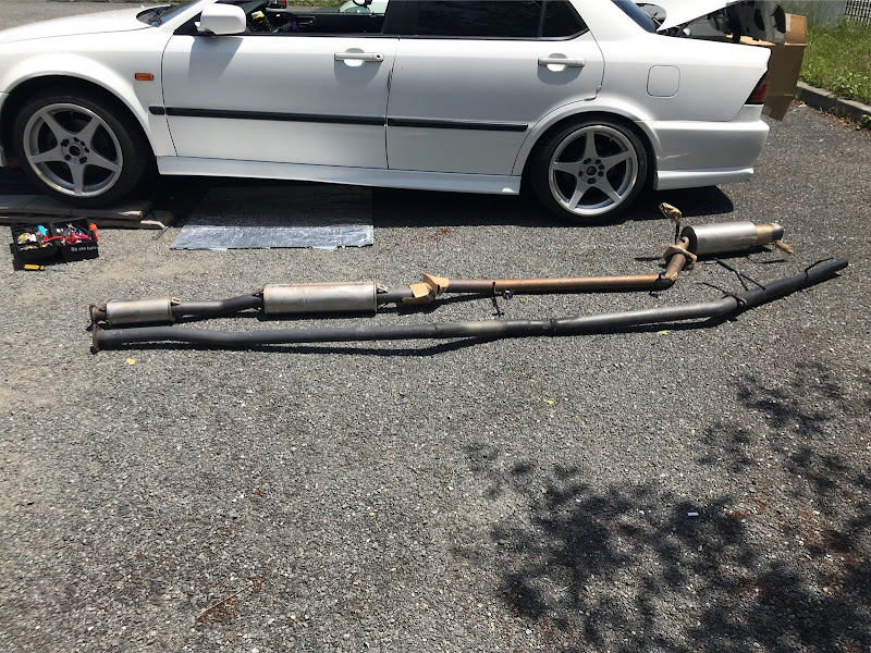 アコードのマフラー交換・ワンオフマフラー・自作・触媒ストレート自作