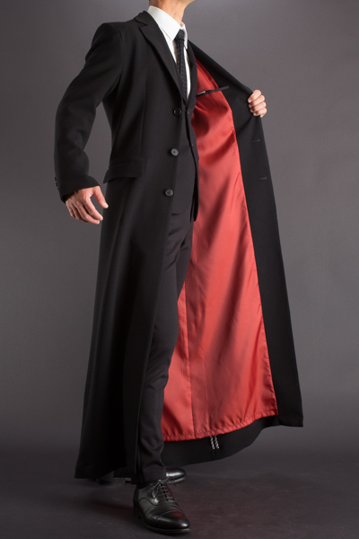 探偵・由利麟太郎スタイルのロングコート｜テーラードフレアコート 145