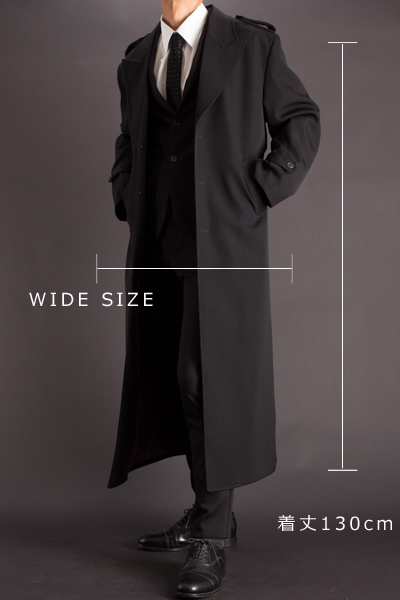 マトリックススタイルのロングコート｜トレンチコート シングル 着丈