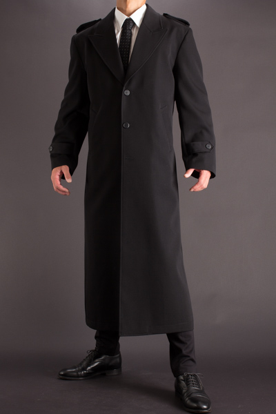 マトリックススタイルのロングコート｜トレンチコート シングル 着丈