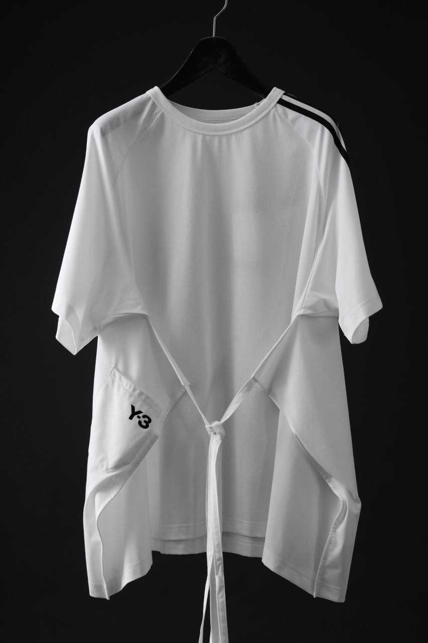 Y-3 Yohji Yamamoto SAIL CLOSURE SHORT SLEEVE TEE / SINGLE JERSEY