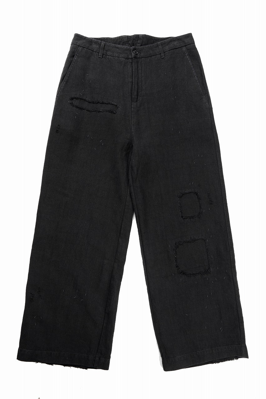 Professor.E REPAIRED CHINO TROUSERS (BLACK)の商品ページ