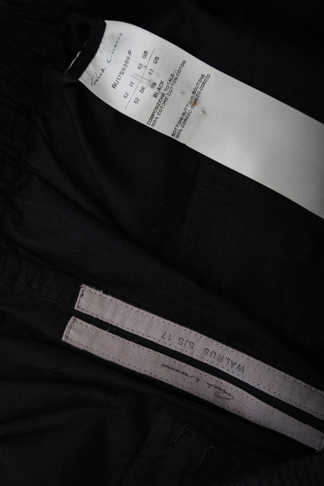 RICK OWENS - SS17 WALRUS Drawstrings cargo pants – L'OBSCUR