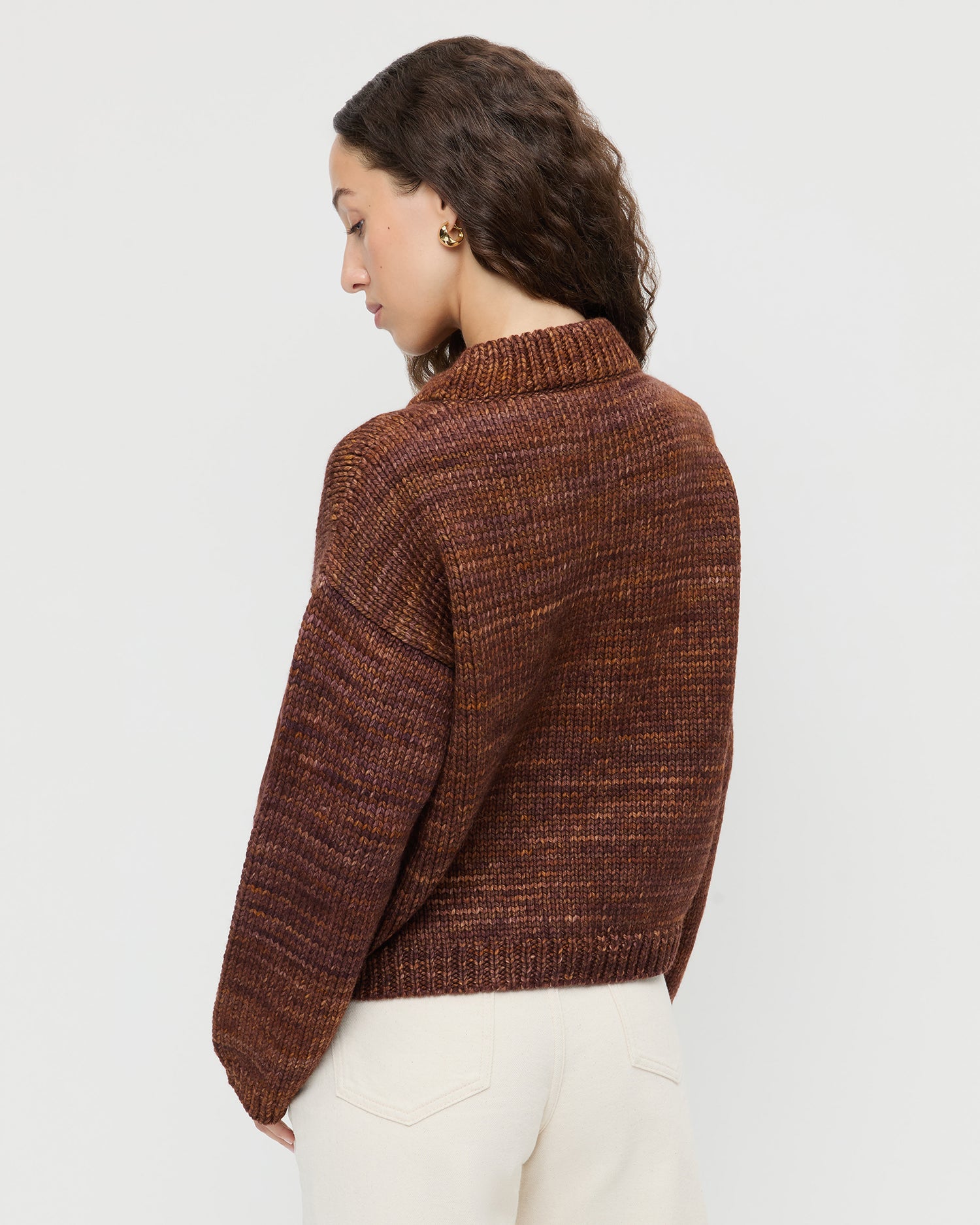 Maddie Brown Wool Cardigan | Knitwear | Apparel