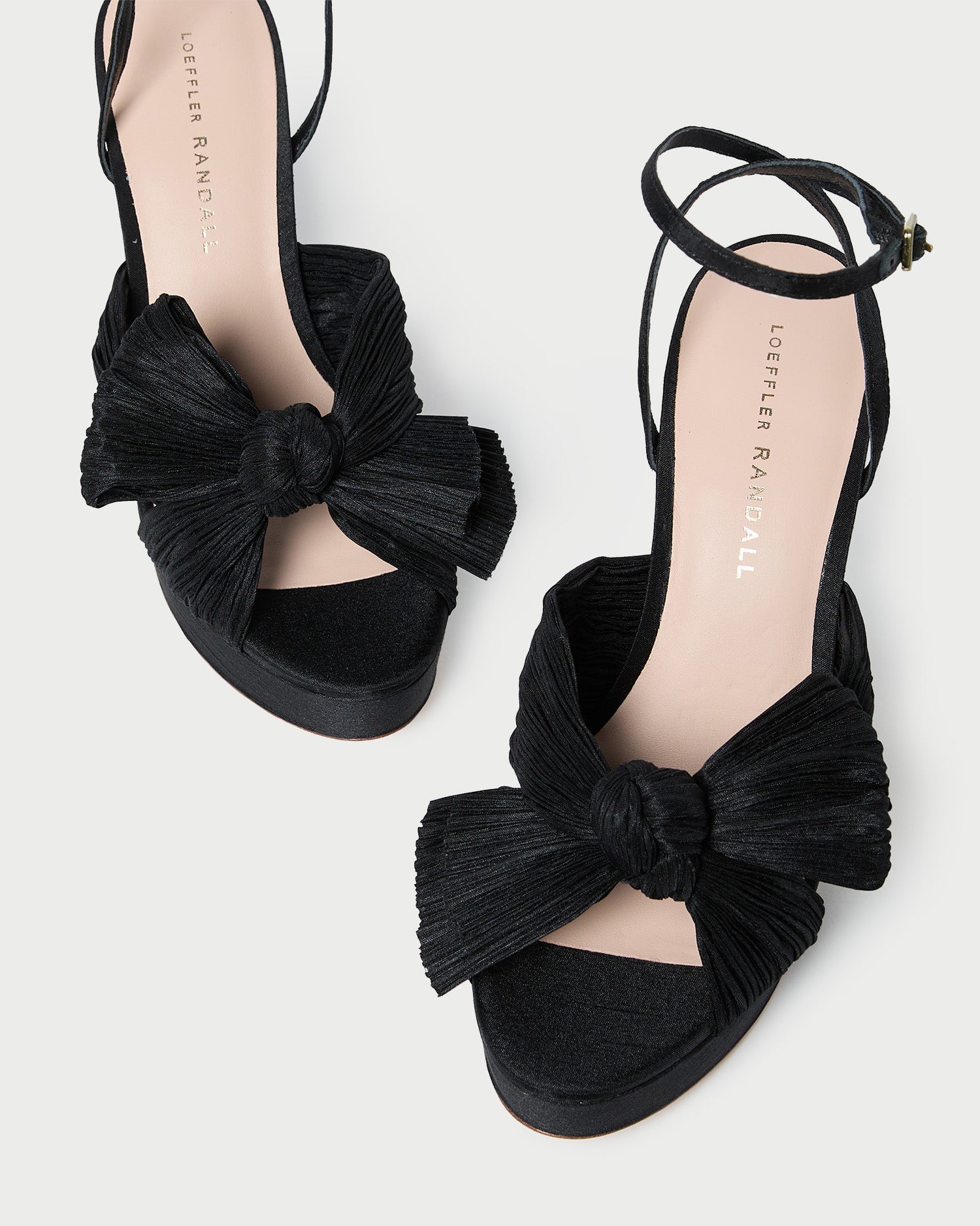 Natalia Black Platform Bow Heel | Heeled Sandals | Footwear