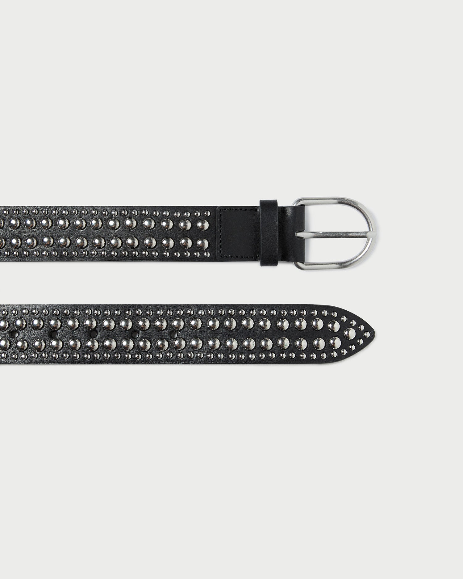 Isaac Black/Silver Studded Belt | Belts | Accessories