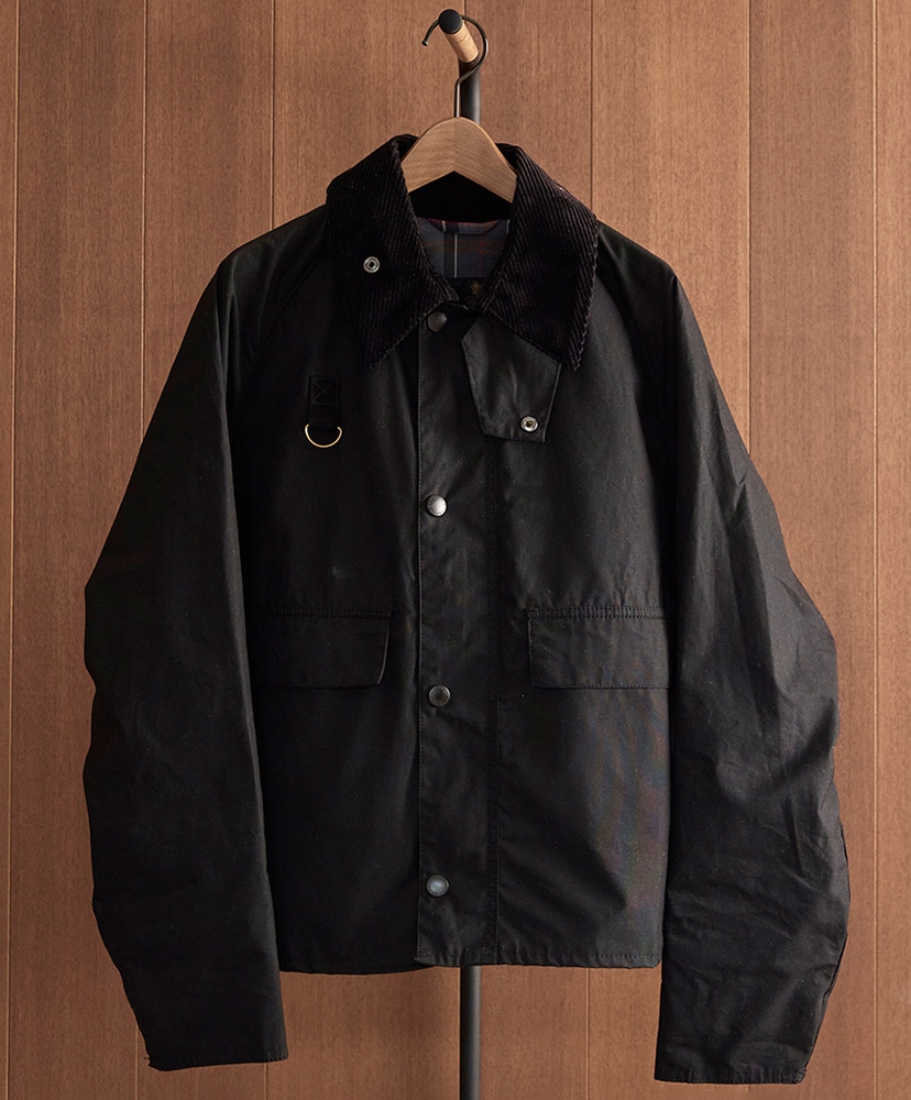 Spey Wax Cotton Short Blouson(XS BLK(Black)): Barbour