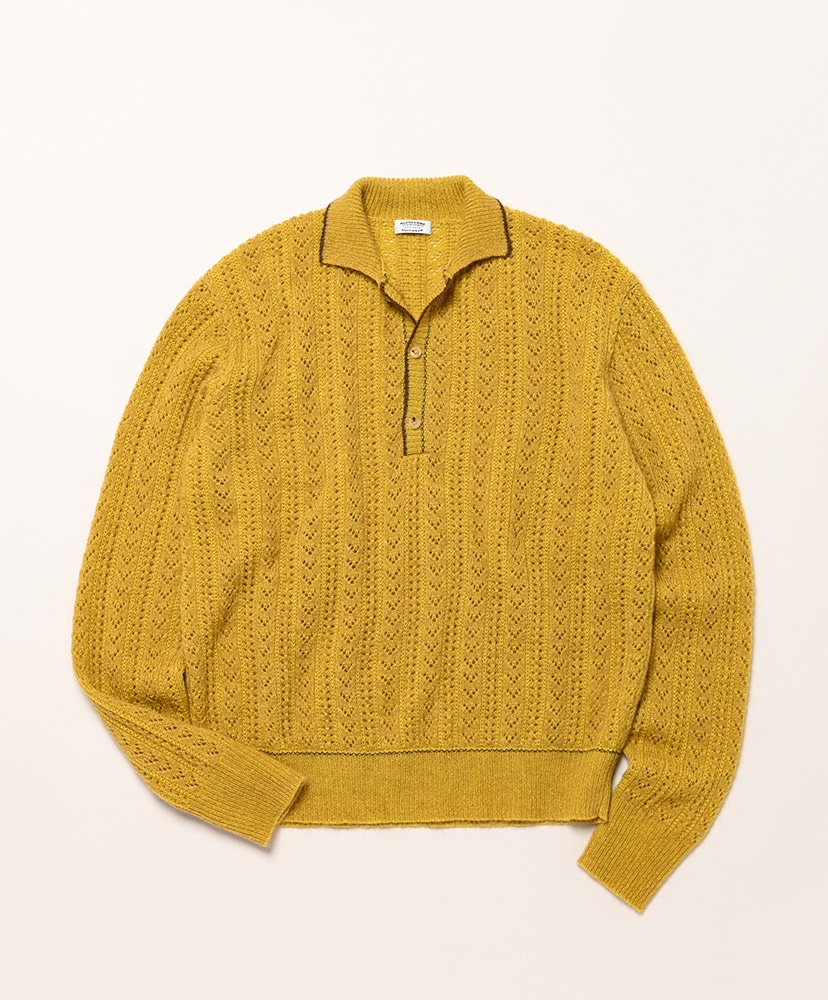 Mohair Cashmere 透かし編み(1(MEN) Charcoal Brown/チャコール