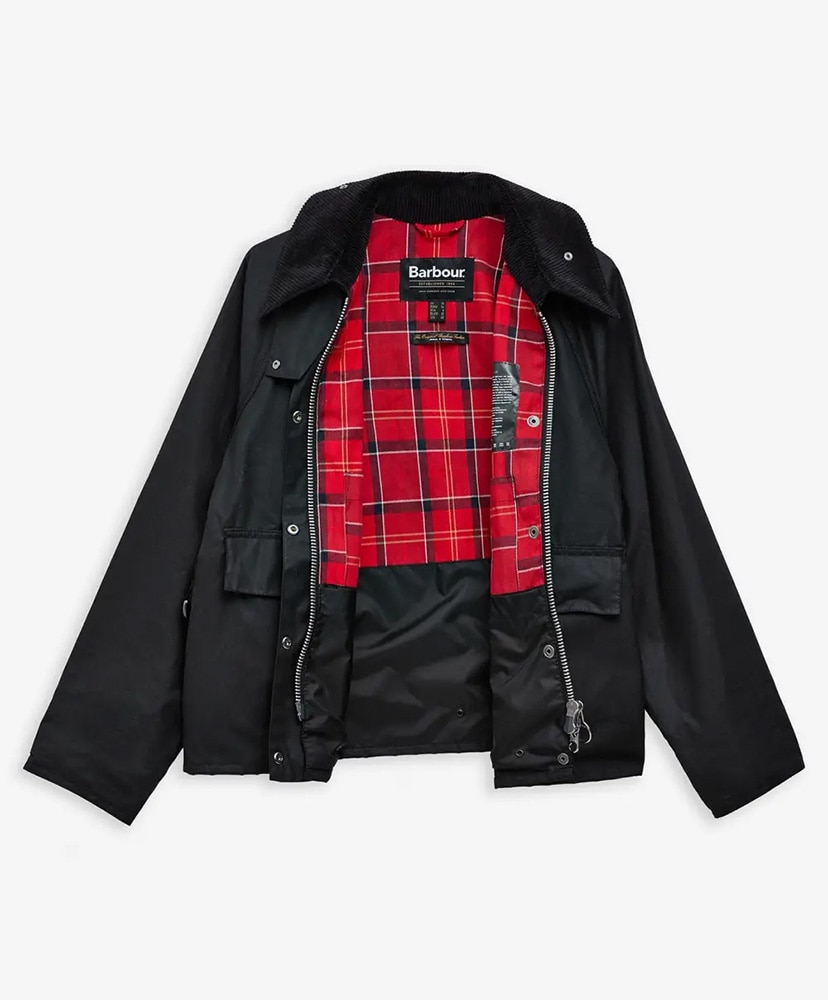 Women's Spey Waxed Jacket(10(WOMEN) Black×Cardinal/BLK): Barbour